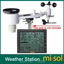 MISOL/stazione meteo professionale/velocità del vento direzione del vento pioggia di pressione del tester di umidità di temperatura UV/con carica solare