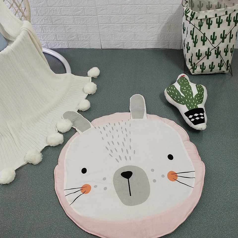 

INS creative Baby Play Mats Kids Crawling Carpet Floor Rug Baby Bedding Rabbit Blanket Cotton Game Pad Children Room Decoration