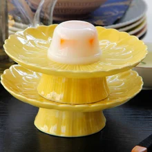 Плетеные Тибетские буддийские браслеты 6-дюймовый поднос для фруктов закуски блюдо/Керамика круглый поднос для подачи пищи/подставка для торта стенд кекса