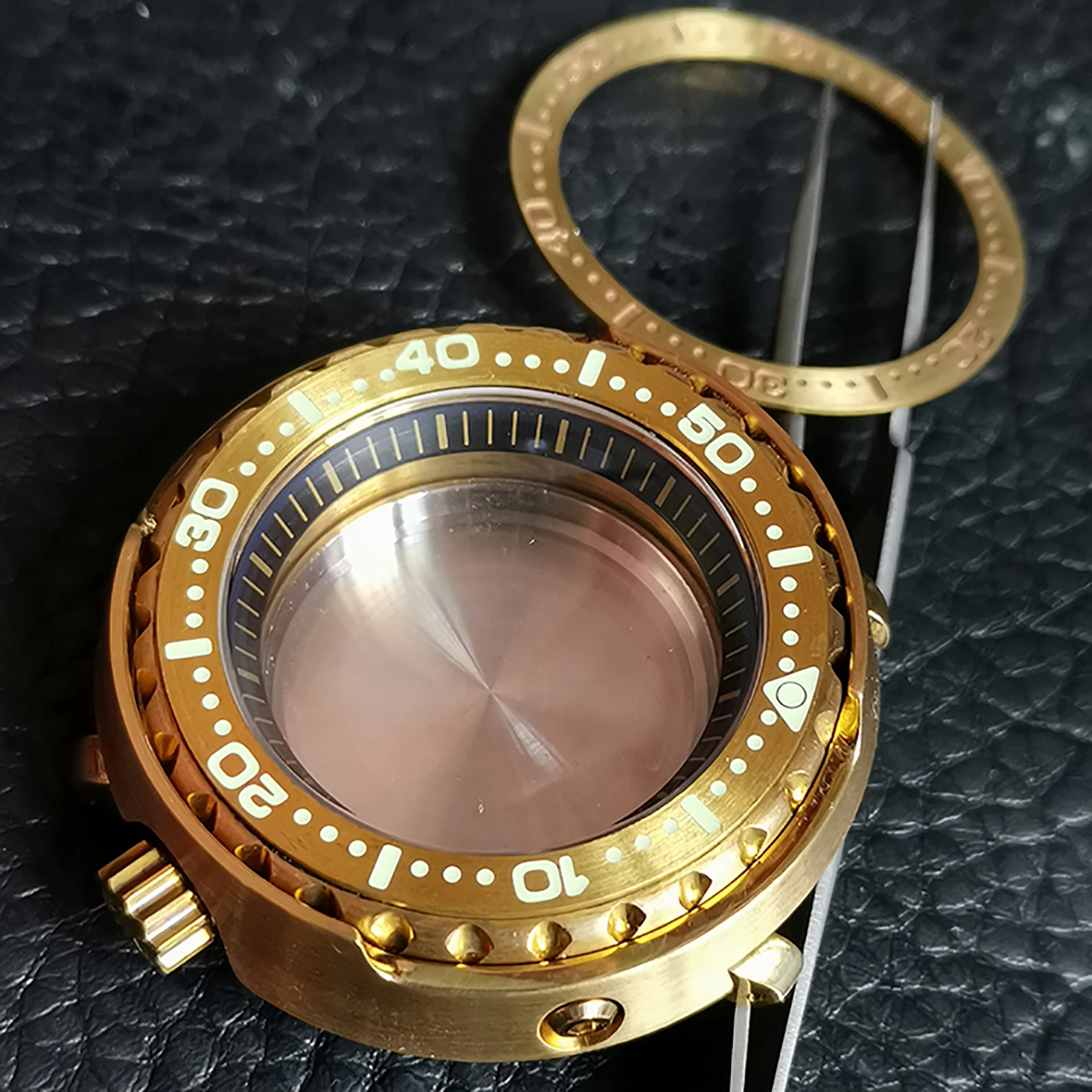Replacement Aluminum Bronze Watch Case Bezel Bumper Frame For Seiko Nh35a/ skx007 Dial Movement Ring Watch Accessories - Smart Accessories - AliExpress