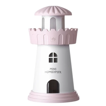 

Creative Lighthouse Ultrasonic Air Humidifier With Led Light 150Ml Office Car Usb Air Purifier Mini Portable Aroma Diffuser