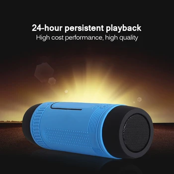 

Waterproof Column Bluetooth Loudspeaker Power Bank For Phone FM Radio Outdoor Bicycle Speaker Portable Wireless Boombox Soundbox