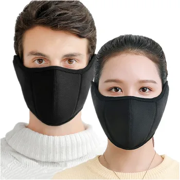 

Men Women Ear Protective Mouth Mask Windproof Earmuff Anti Dust Winter Masks Breathable Anti Haze Flu Face Masks
