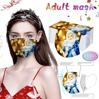 

10/20/30/60PCS Adult Unisex Face Mask Disposable mask for face fashion For Christmas mondkapjes mascarillas 3-Ply Masks masques