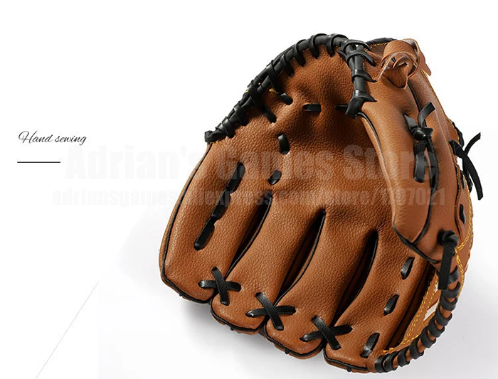 Kids/Adults Baseball Set With 1 Baseball Glove& 1 Ball 3 Colors Thick Leather Glove Baseball Mitt