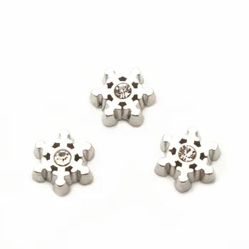 

New Arrive 10pcs/lot snowflake Charms Christmas Floating Charms crystal for Floating Memory charms Lockets DIY Jewelry