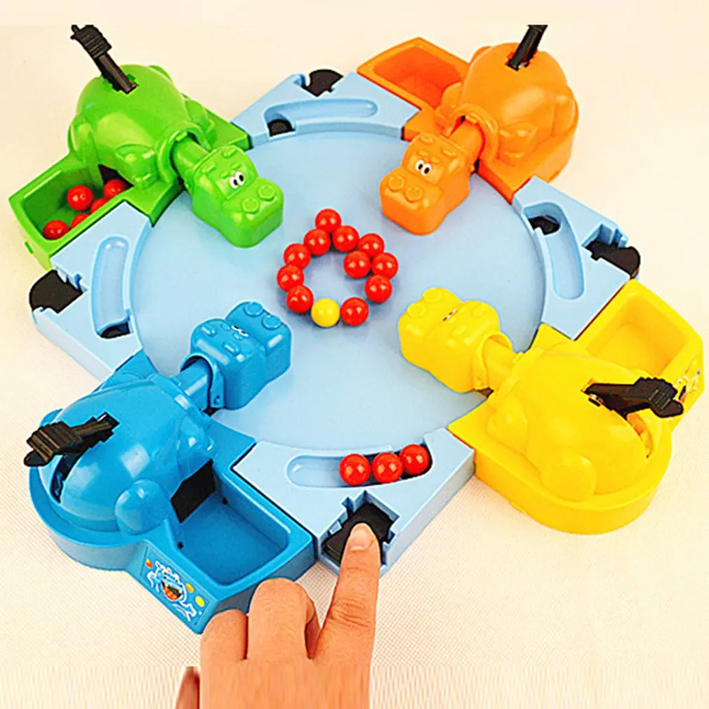 Голодный Бегемот глотание мрамора s интерактивные развивающие игрушки раннее образование двойная Конкурентная игра детская мраморная игра