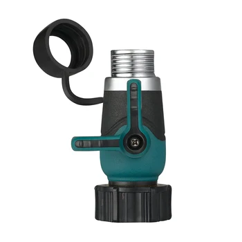 

1PC Single-pass Ball Walve Single Entry Sub ABS Coated Glue Joint Alloy Ball Valve Garden Watering Supply with Cap