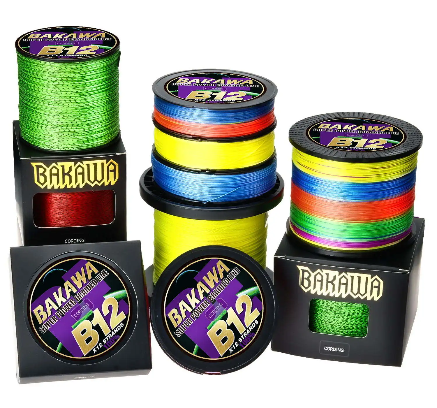 BAKAWA  X12 X8 Super Strong 12 Strands 8 Strands Braided Fishing Line 300M 500M Multifilament PE Line Saltwater Fishing Tackle 3
