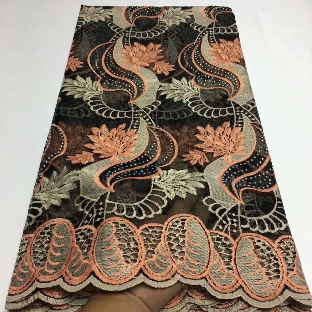 Детская розовая африканская кружевная ткань французская кружевная ткань с вышивкой нигерийский французский Тюль кружевная ткань с камнями для свадьбы