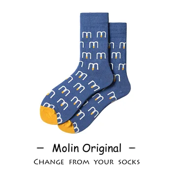 

Crew Socks Women Letter M Woman Sock Print Solid Soft Sox Cartoon Ladies Autumn Winter Classic Lady Korean Calcetines Hombre