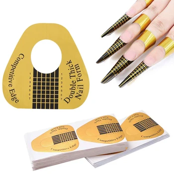 

French Manicure Nail Form Sticker Acrylic Gel Tips for Nail Art Extension Builder Guide Stencils Nail Styling Tools