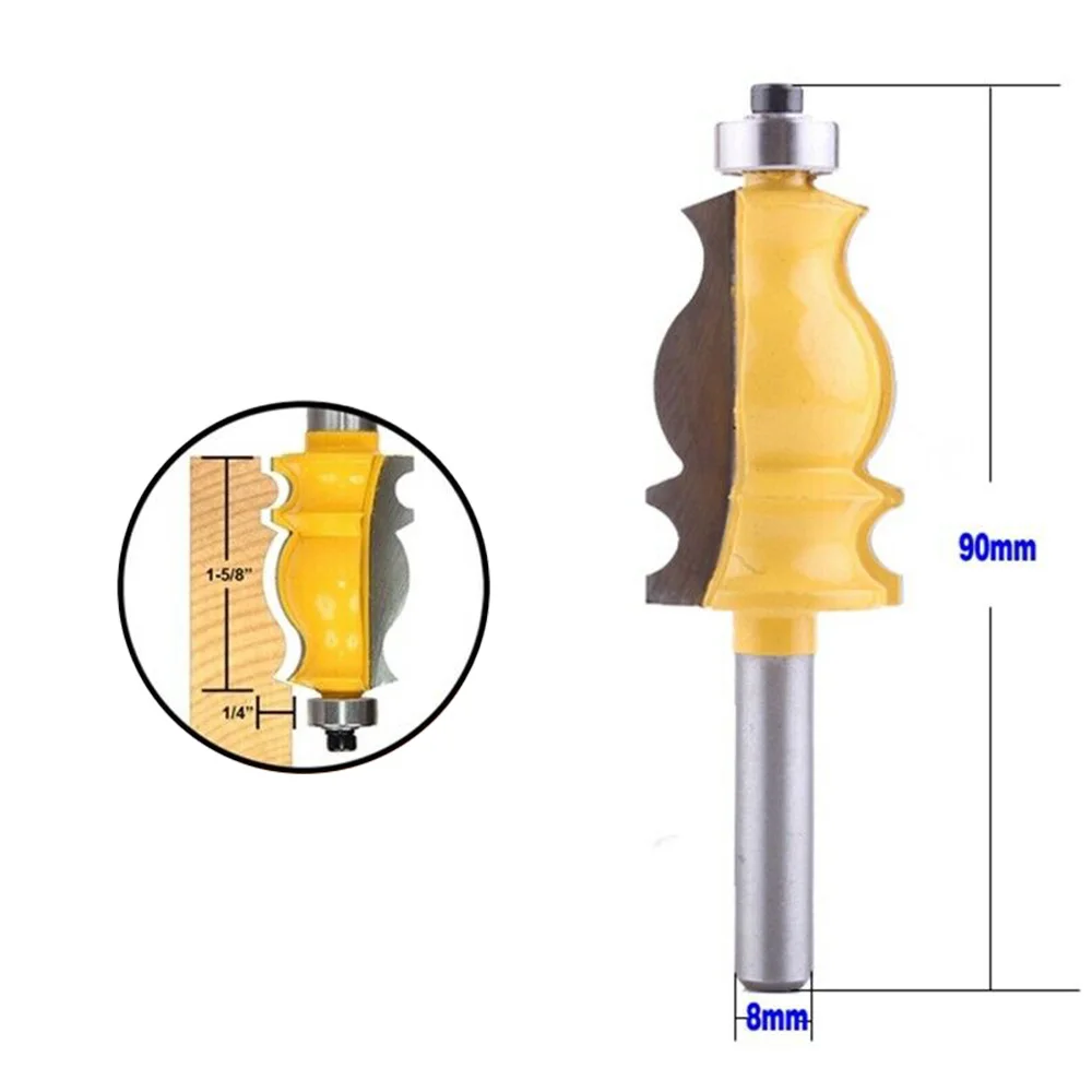 

5PCS 8mm Shank Casing&Base Molding Router Bit Set CNC Line Cutter Woodworking Plywood And Other Compact Plates