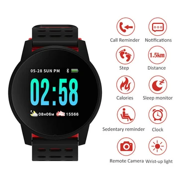 

Smart Watch IP67 Waterproof Heart Rate Monitor Blood Pressure Fitness Tracker Smartwatch GPS Sport Watch for Android Ios