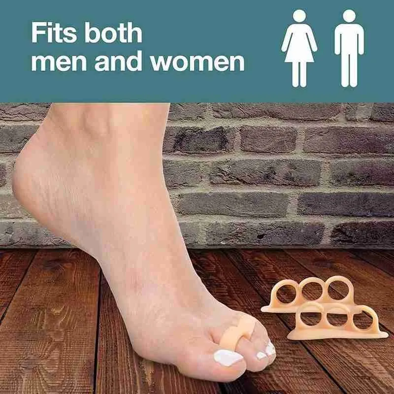 1 Pair Silicone Hammer Claw Toe Separator Correction Straightener Hallux Valgus Orthopedic Gel Toe Overlapping Corrector Tool