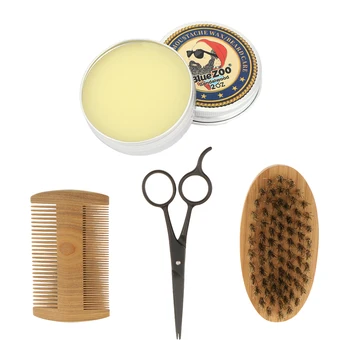 

Men's Beard Bristle Shaving Brush Verawood Comb Beard Moisturizing Beard Cream Balm Hair Beard Cutting Scissors Kit