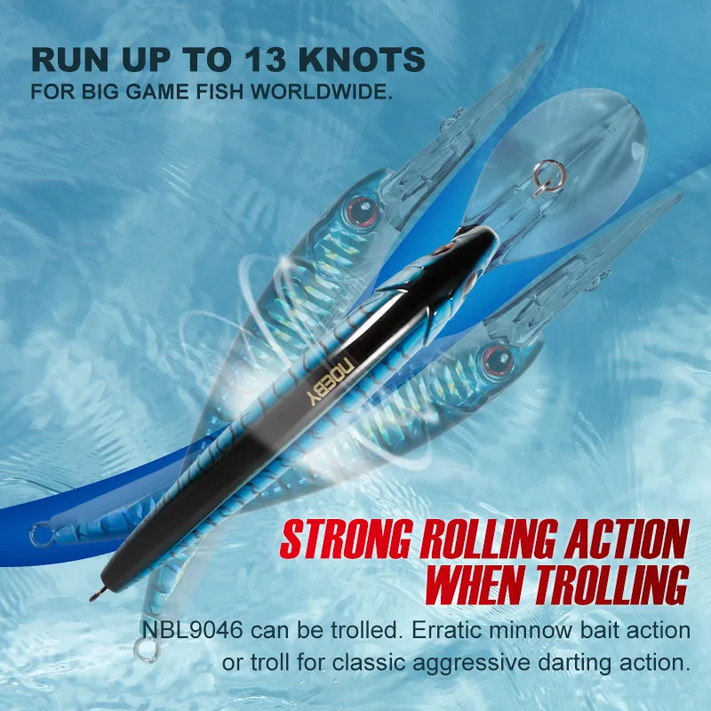 Noeby leurre sinking pêche mer rivière carnassier 14cm 32g couleur 1 nage 1, 8m Noeby leurre sinking pêche mer rivière carnassier 14cm 32g couleur 1 nage 1, 8m