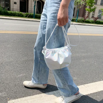 

Fashion Cloud Shoulder Bag Pleated Crossbody Handbag Women Leather Ladies Fashion Shoulder Messenger Bag Female Satchel