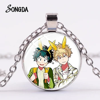 

Hot Sale Anime My Hero Academia Necklace All Might Midoriya Izuku Todoroki Figure Cosplay Pendant Trendy Cartoon Jewelry