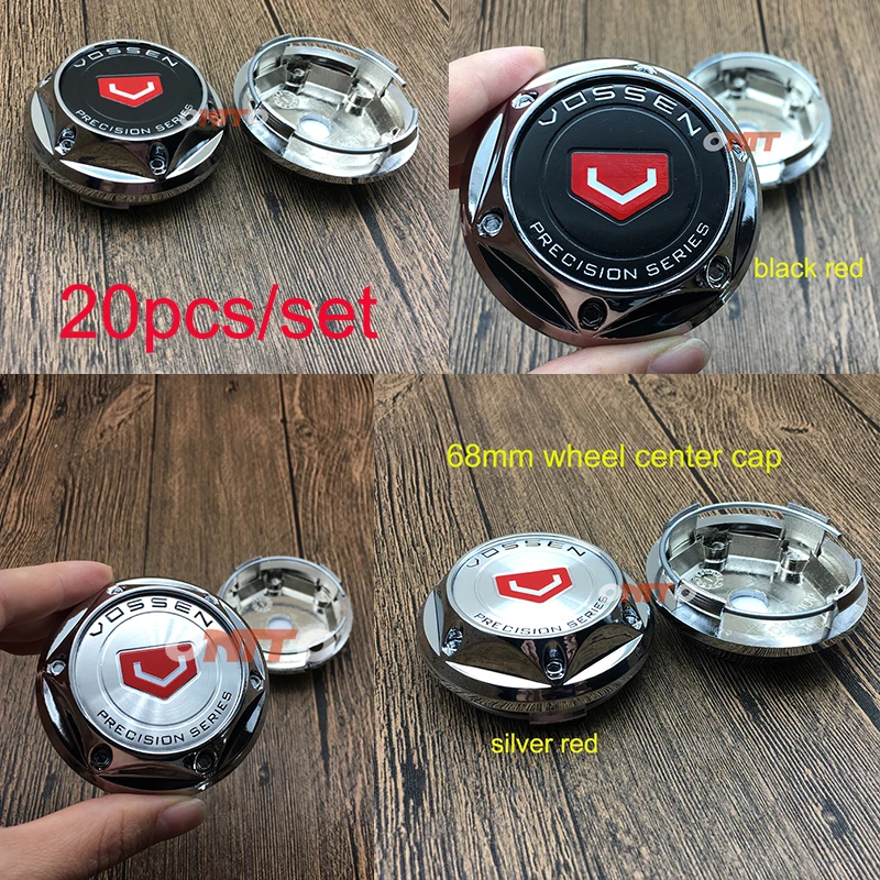 

20pcs/set 2.67inch 68mm Wheel Badge Emblem Cover Car Wheel Hub Cap For VOSSEN Sticker Car Styling Wheel Center Cap car styling