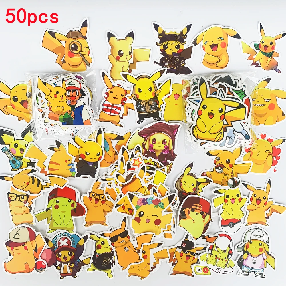 Xqyj ポケモンフィギュア 漫画 ステッカー カワイイ ピカチュウ スティカー スケートボード 自転車 ギター ラップトップ 子供 防水おもちゃのステッカー ステッカー Aliexpress