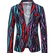 Осенние костюмы мужской блейзер с принтом однобортный повседневный мужской пиджак приталенного кроя casaco jaqueta masculina пальто Мужская куртка