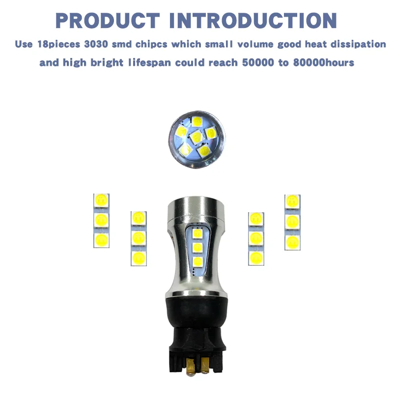 2x PW24W 80W Дневные ходовые огни 12 24V pyy24w 18SMD Автомобильный светодиодный ксеноновый