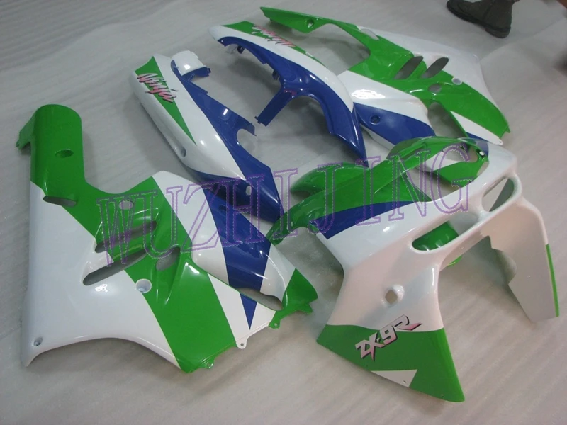 Кузов Zx 9r 94 95 набор для всего тела Zx 9r 1994 зеленые синие белые Обтекатели Zx-9r 1994-1997