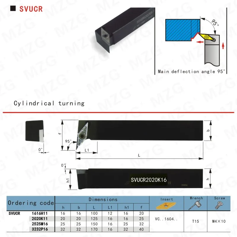 MOSASK SVUCR Расточная арматура SVUCR1616H11 адаптер обрабатывающий резак VCMT карбидные вставки ЧПУ Токарный станок внешние токарные инструменты