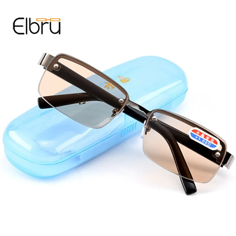 Elbru Retro Ultra Light Reading Glasses Men Women Half Frame Goggle For Read Unisex Eyewear +1.0 1.5 2.0 2.5 3.0 3.5 4.0 | Аксессуары