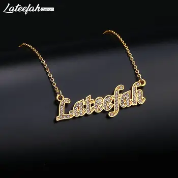 

Lateefah 2019 New Custom Zirconia Shining Necklace Name Necklaces Women's Wedding Jewelry Necklace Accessory Gift Dropship Etsy