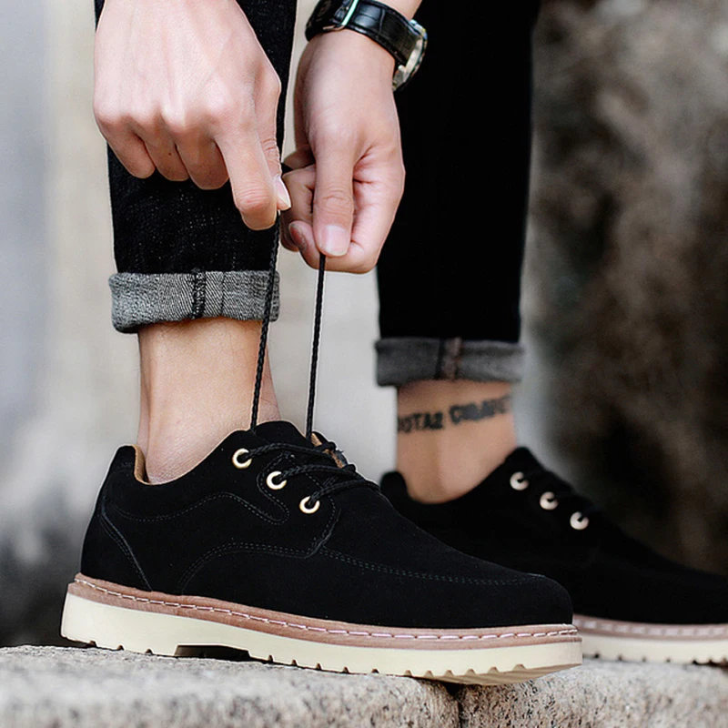 Vogue Ankle Boots Warm Men Snow Boots Winter Lace-up Men Shoes Nice Pop Vogue Fashion Flock Plush Winter Boots Men
