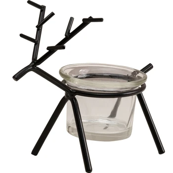

Fashion Creative Candelabros Iron Fawn Candlestick Candle Simple Candlestick Bougeoir Storage Holders Home Party Decor 30ZT197
