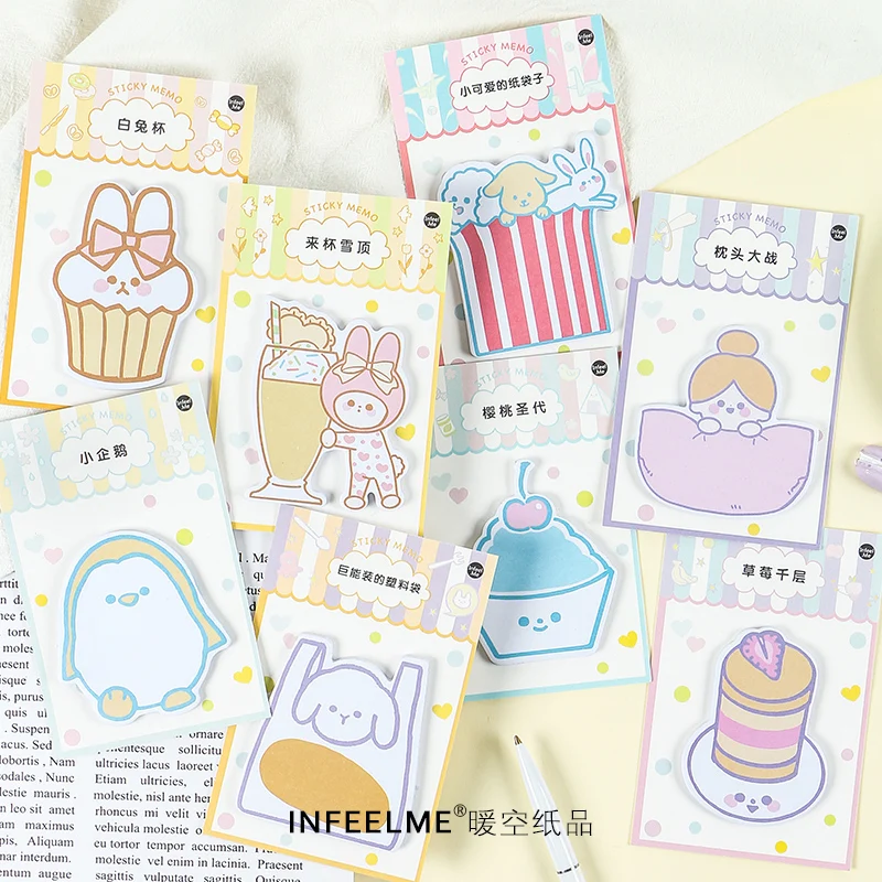 

Infeel.me Girl's mind sticky memo pad notepad paper message note pack