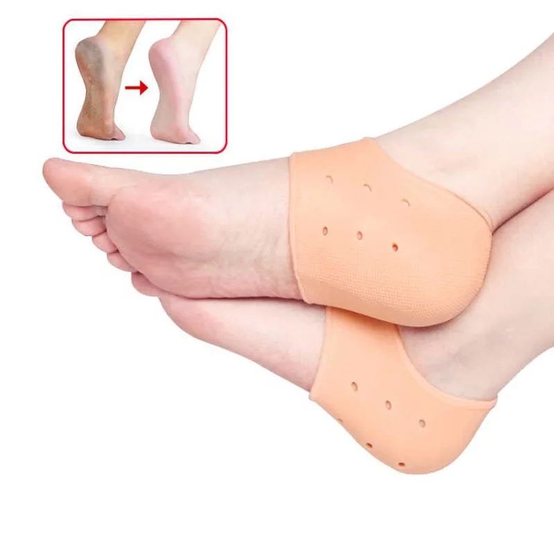 

2Pcs Silicone Foot Care Socks Chapped Foot Skin Care Relieves Foot Pain Thin Heel Socks The Feet Wet Heel Protection Foot Care