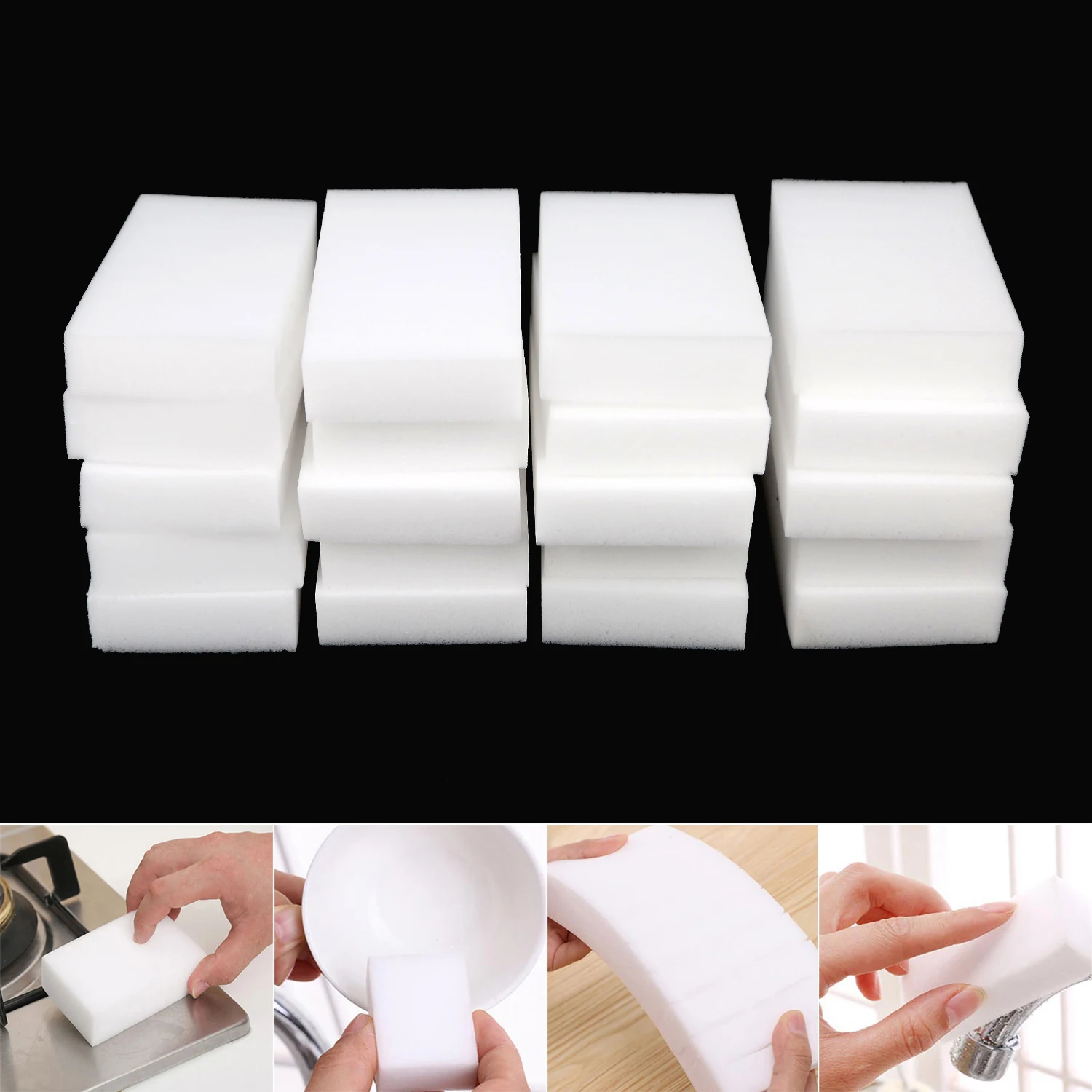 

20PCS Magic Sponge Eraser Cleaning Melamine Multi-functional Foam Cleaner