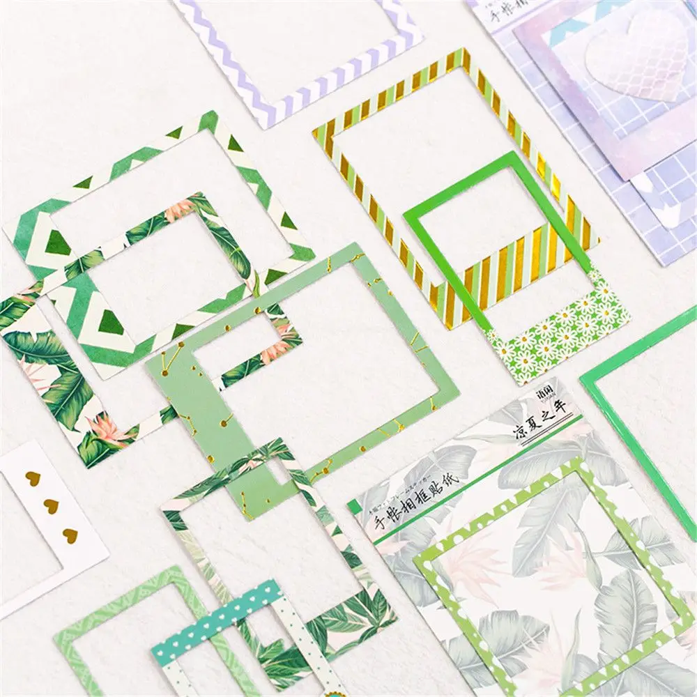 15 шт./упак. милые фоторамки, наклейки милые канцелярские принадлежности DIY Скрапбукинг украшения самоклеящийся мобильный Тетрадь этикетка наклейки