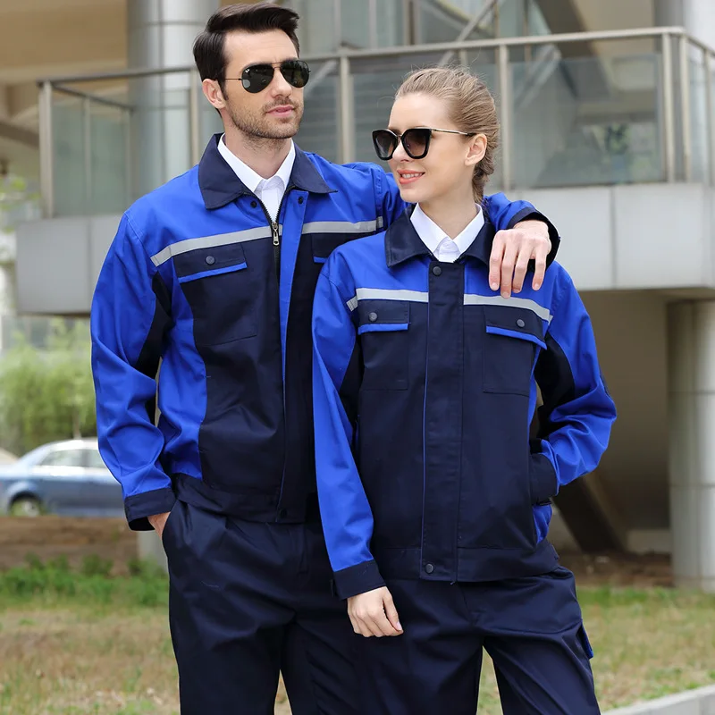 Traje de trabajo de manga larga para hombre y mujer, uniforme de trabajo  resistente al desgaste, conjunto de ropa de trabajo para Taller de fábrica,  bata de otoño - AliExpress