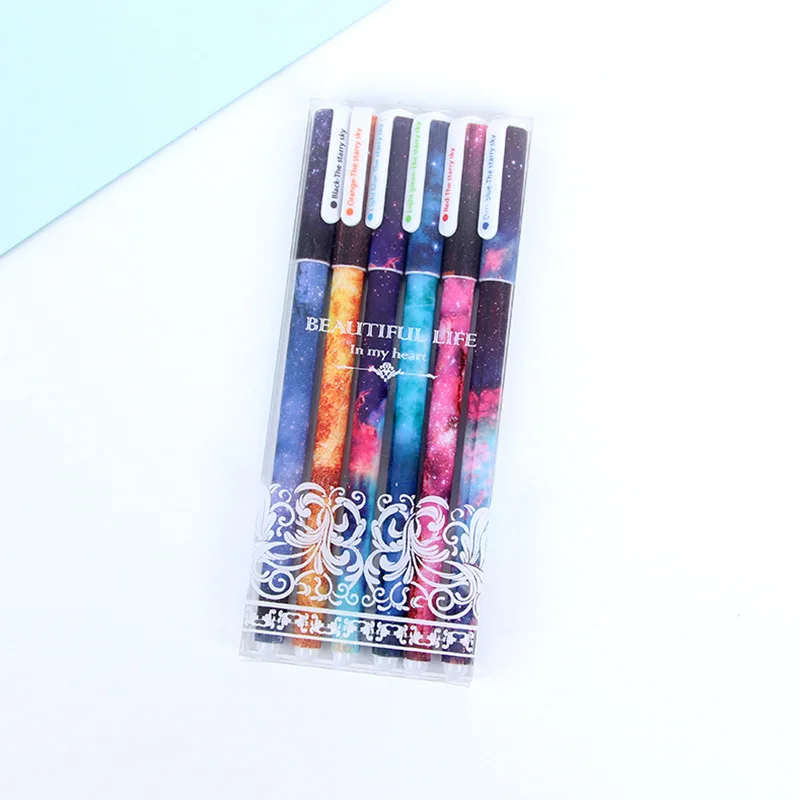 Ручки шариковые черные с тонким наконечником 0 38 мм 6 шт.|stationery office school|office schoolsupply