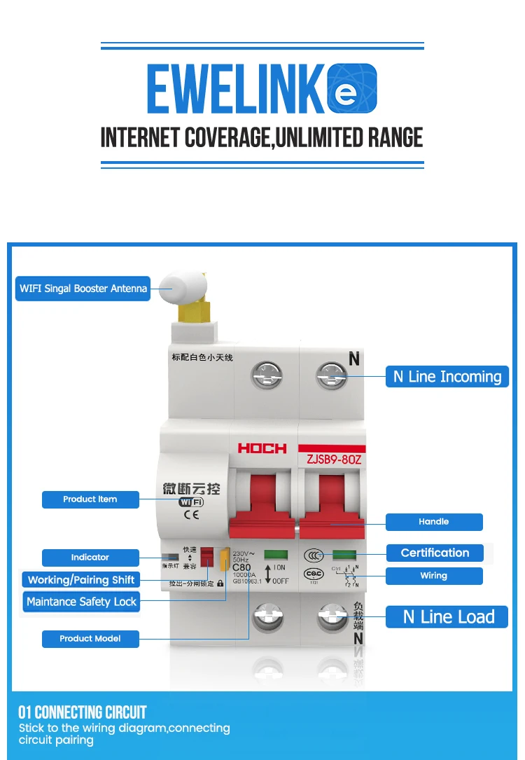 hoch zjsb9 80z wi fi disjuntor temporizador de 03
