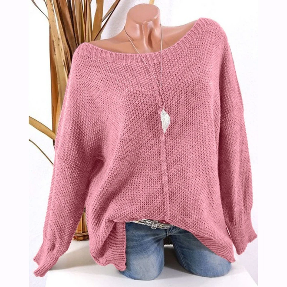

New Women Autumn Winter Batwing Sleeve O-Neck Casual Loose Jumper Smart Sweater Pullover