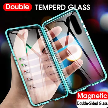 

Case for Realme 6 Realme6 pro Double-sided Magnetic 360 Full Protect Tempered Glass Cover flip etui coque Case Realme 6 pro 6pro
