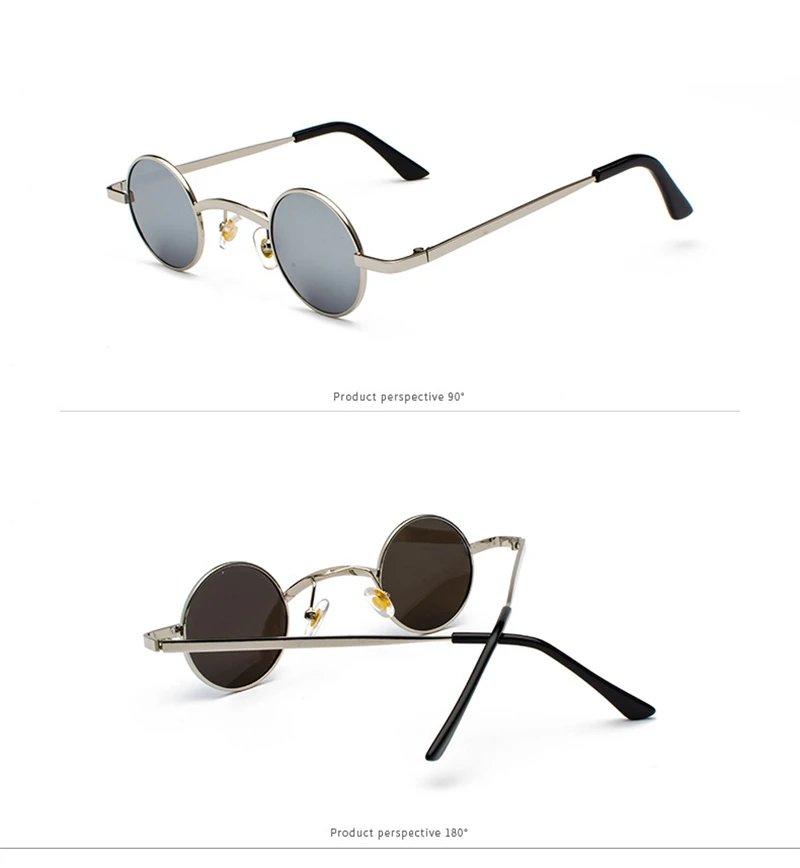 Трендовые солнцезащитные очки с широким мостом в стиле ретро, рок, панк, классические маленькие круглые прозрачные красные солнцезащитные очки UV400