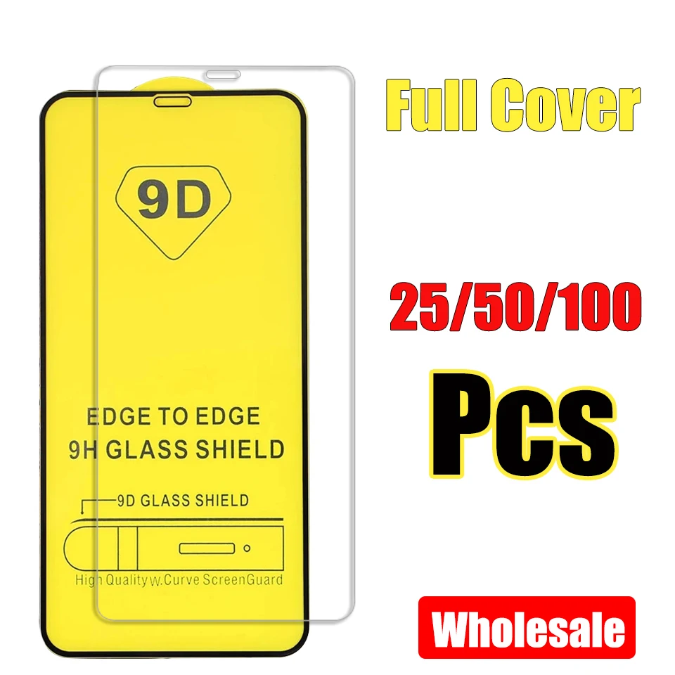 Wholesale Tempered Protective Glass On For Apple iPhone 11 Pro 12 Mini X XS Max XR 6 6S 7 8 Plus SE 2020 Screen Protector Film