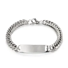 1 шт. панк нержавеющая сталь звено цепи браслеты для мужчин s Wo мужские s Браслеты Серебряный наручный браслет ювелирные изделия для мужчин