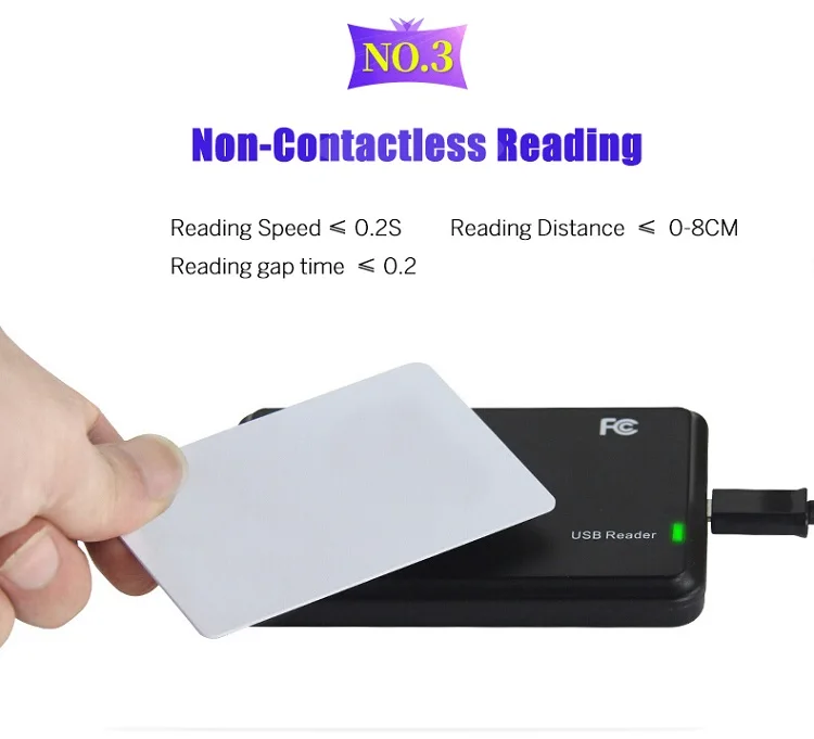 7 RFID 125KHz Reader USB port Proximity Sensor Smart 13.56MHz IC Contactless Card Reader no drive issuing device USB for Access Control