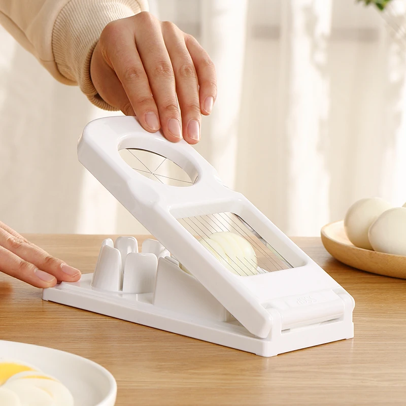 Egg Slicer Dicer For Hard Boiled Eggs Stainless Steel Blades Cutter