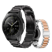 22 мм 20 мм ремешок для часов samsung galaxy watch 46 мм/42 мм gear S3 Frontier/классические часы huawei gt 2 active 2 ремешок металлический браслет