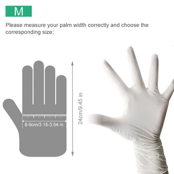 

Household Cleaning Gloves 100 White Nitrile Large Elasticity Disposable Bunching Gloves For Food Laboratory Chemical Cleaning