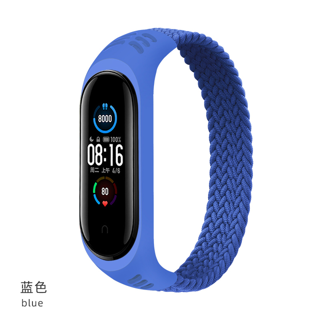for Mi band 5 Strap Nylon Braided Solo Loop pulseira bracelet Miband 6 5 4 3 NFC strap